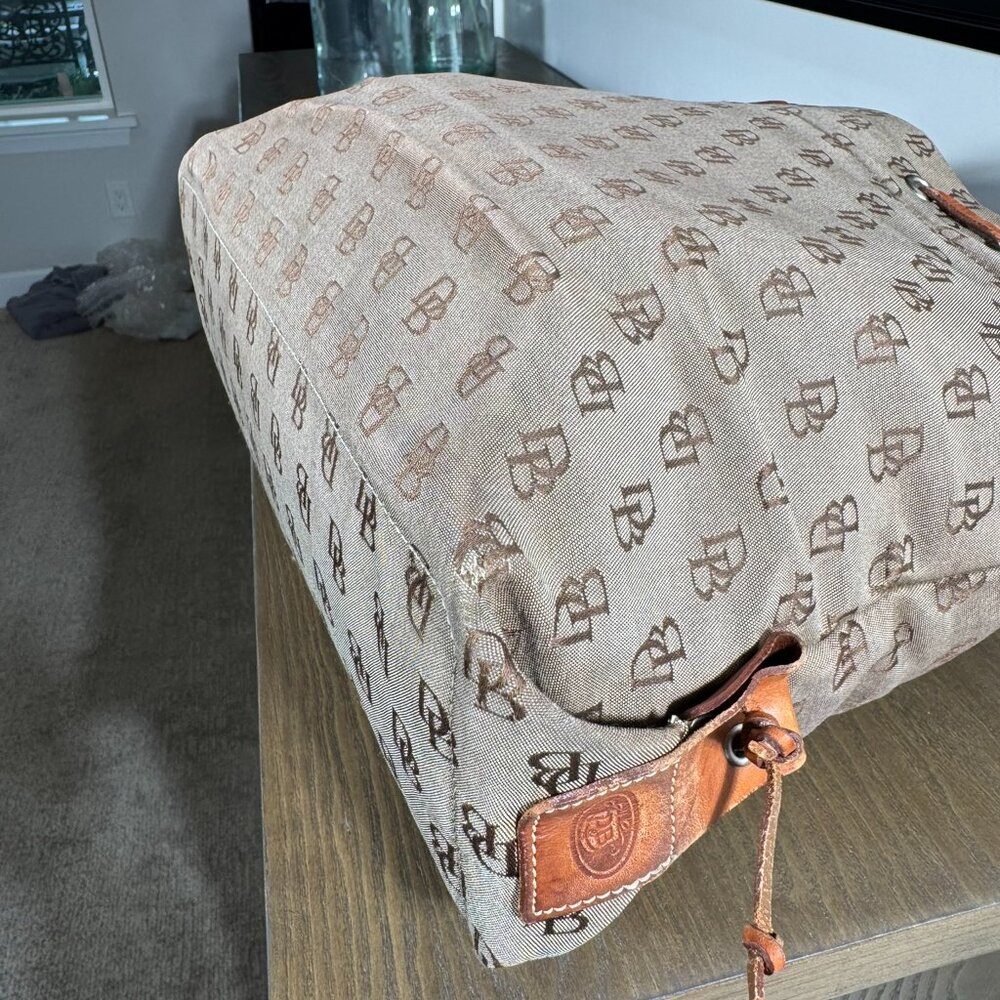 Dooney & Bourke Signature Monogram Tote Bag – Canvas & Leather - Picture 9 of 13